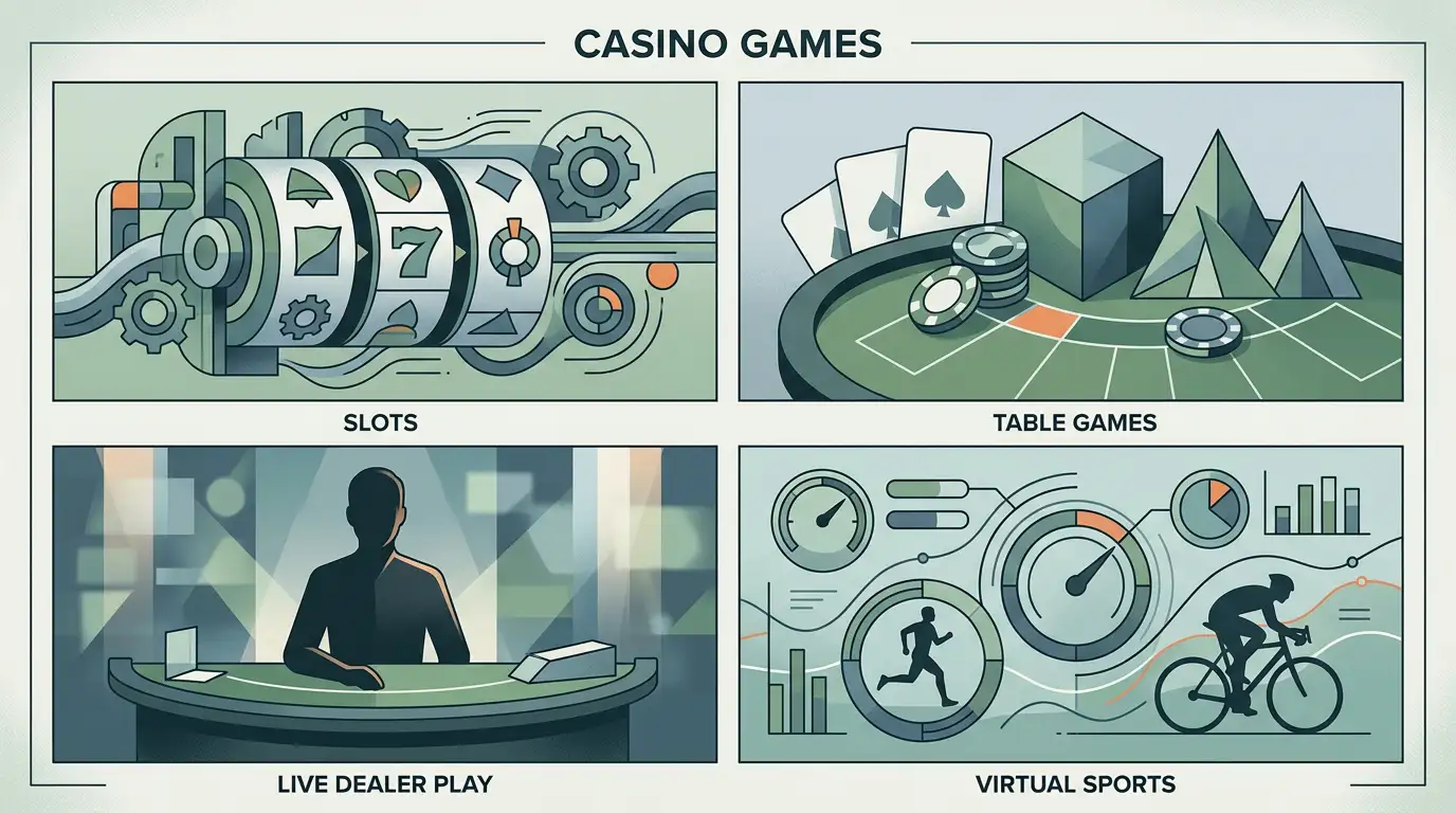 Games: Slots, Table Games and Vir…